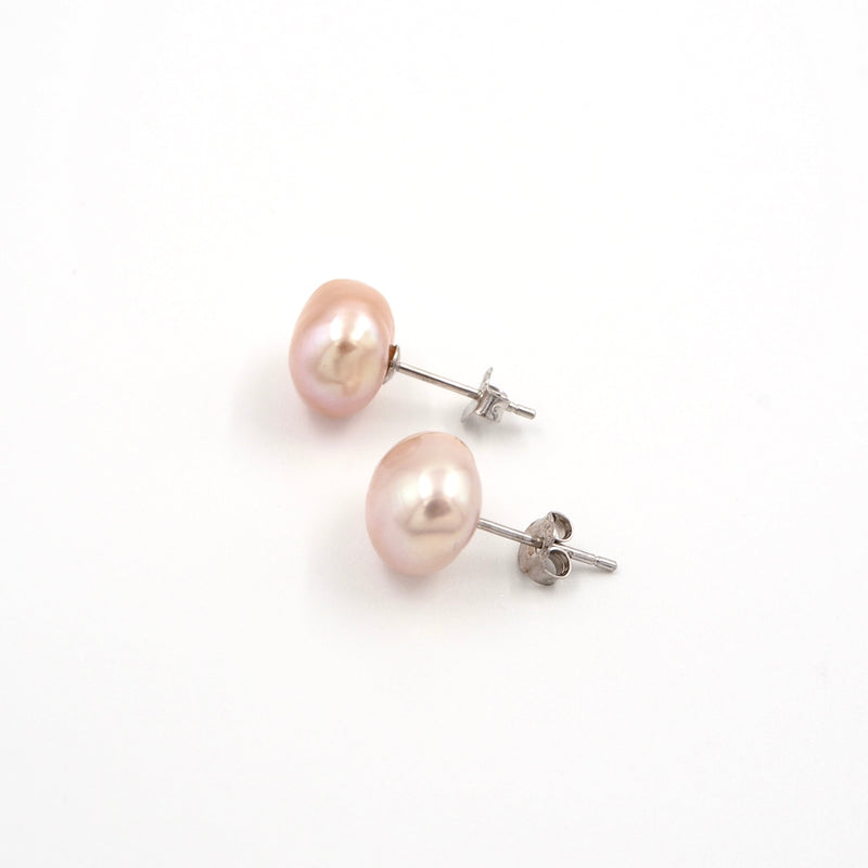 Fleur Rose Pearl Studs