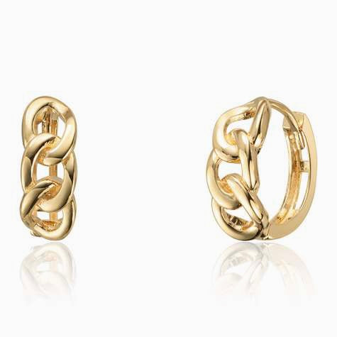 Chain Gold Hoop Earrings