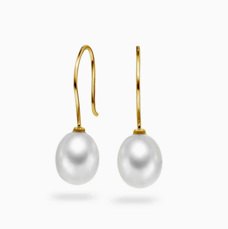 Luna Pearl Gold Earrings